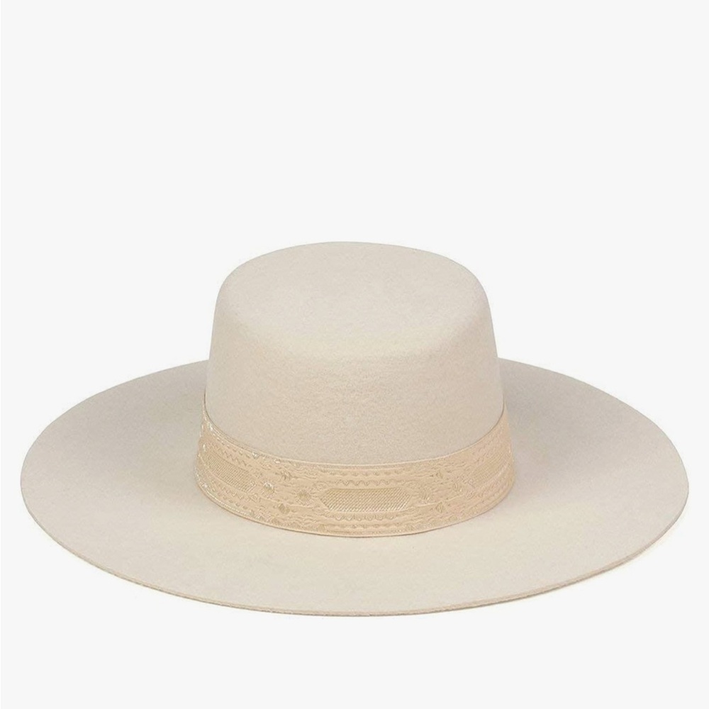 Lack of Color Women's The Sierra Gold Wide-Brimmed Wool Boater Hat
